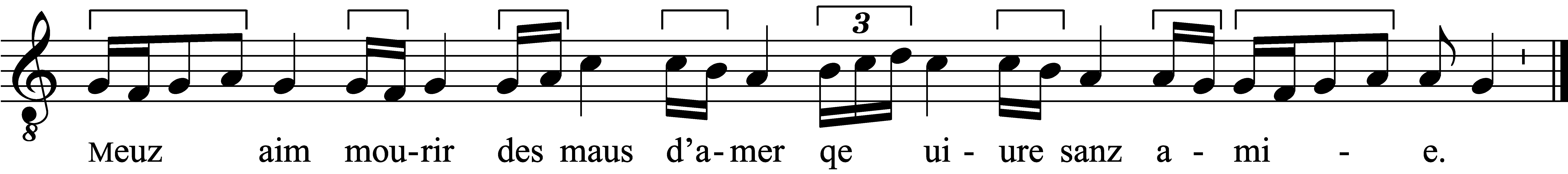 Refrain musical notation